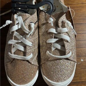 Wonder Nation Glittery Gold Kids Sneakers